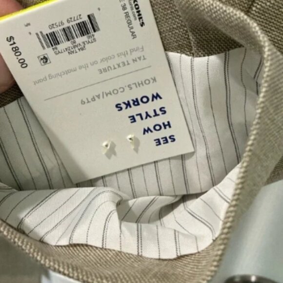 Apt. 9 Tan Suits Modern Formal Wear set pants blazer suit jacket - Picture 11 of 13